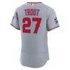 2026 All-Star Game Los Angeles Angels Mike Trout Nike Gray Authentic Jersey - - Detail View