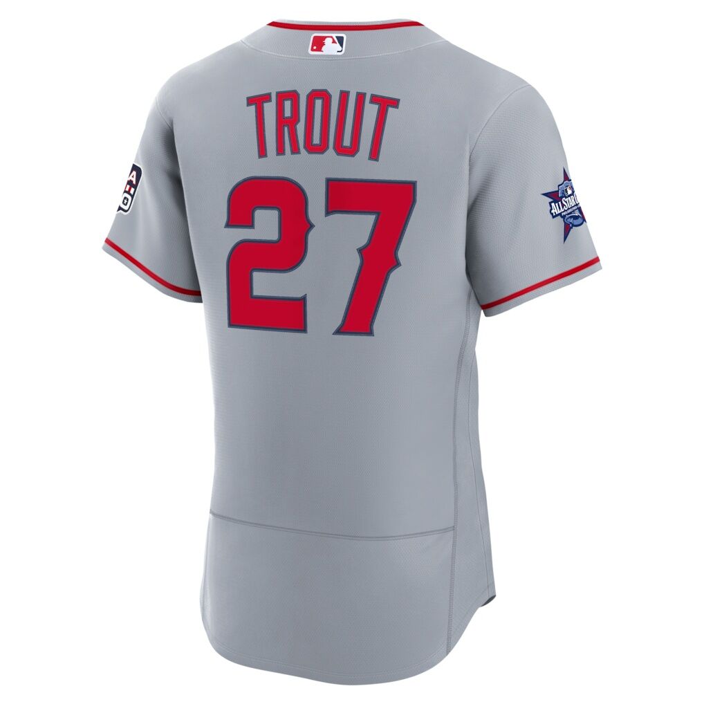 2026 All-Star Game Los Angeles Angels Mike Trout Nike Gray Authentic Jersey