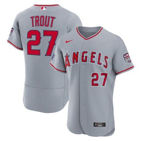 2026 All-Star Game Los Angeles Angels Mike Trout Nike Gray Authentic Jersey - - Front View