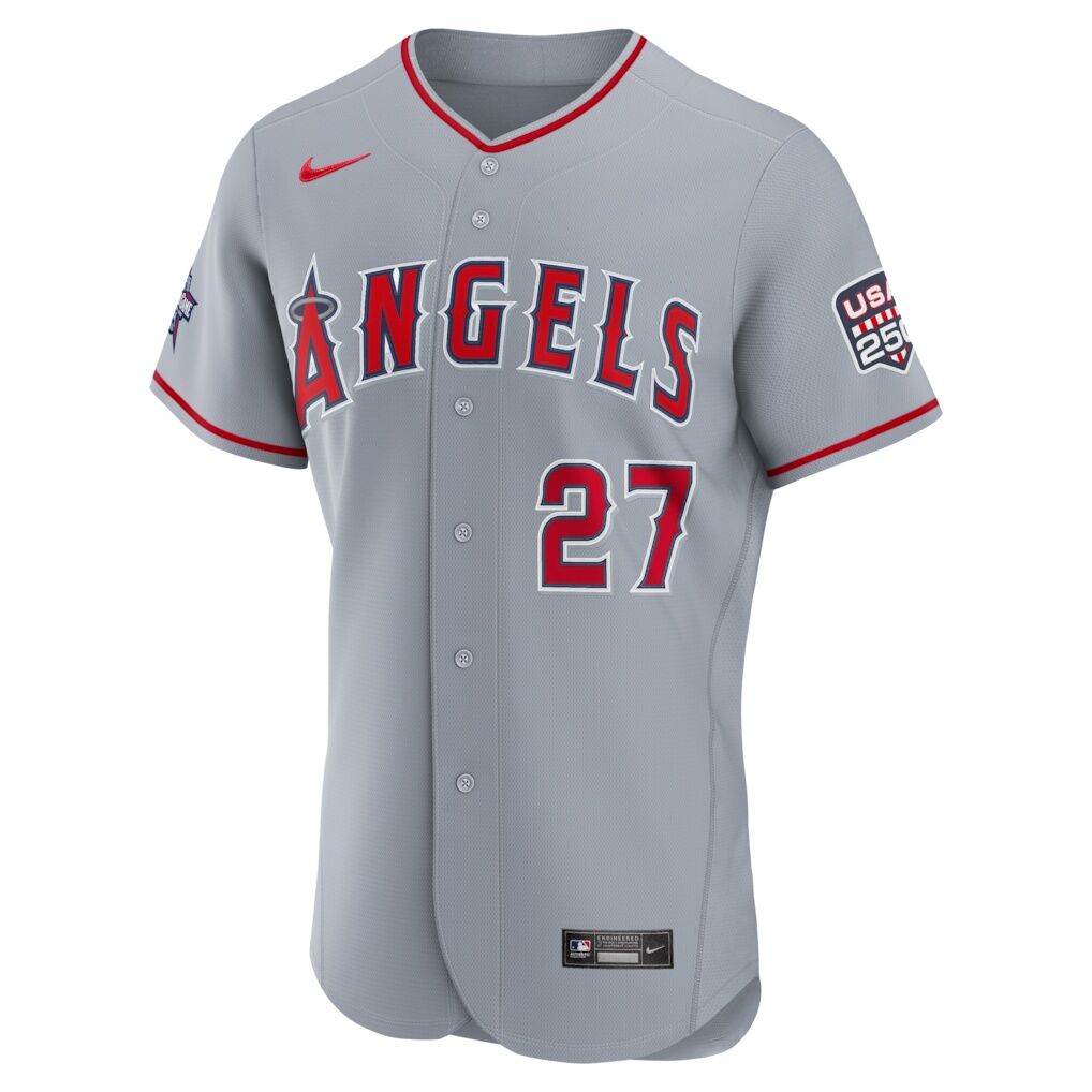 2026 All-Star Game Los Angeles Angels Mike Trout Nike Gray Authentic Jersey
