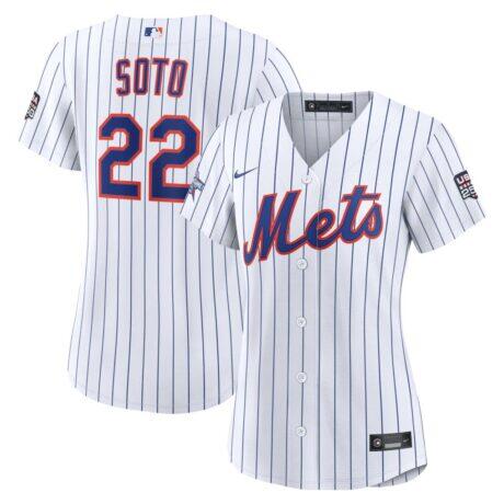 2026 All-Star Game Women's New York Mets Juan Soto Nike White Replica Jersey - - Front View