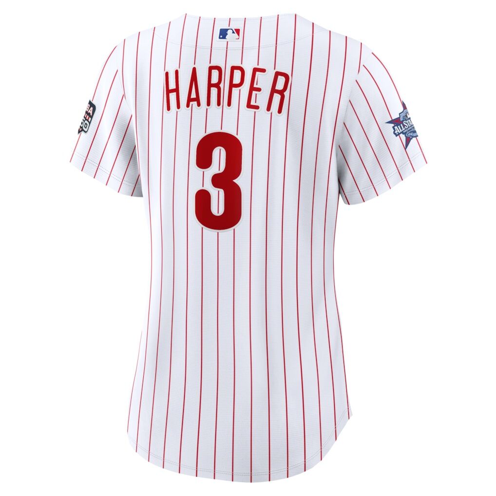 2026 All-Star Game Women's Philadelphia Phillies Bryce Harper Nike White Replica Jersey