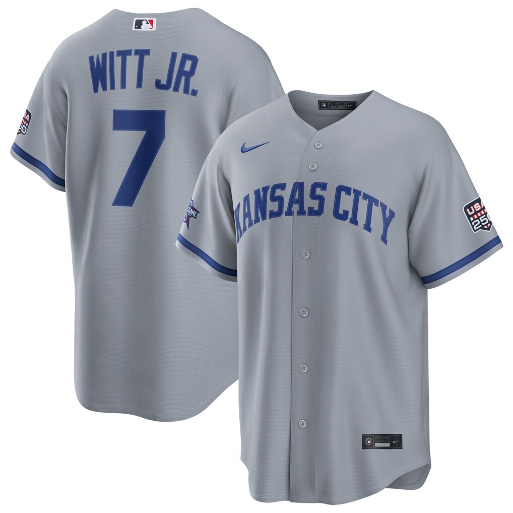 2026 All-Star Game Kansas City Royals Bobby Witt Jr. Nike Gray Replica Jersey