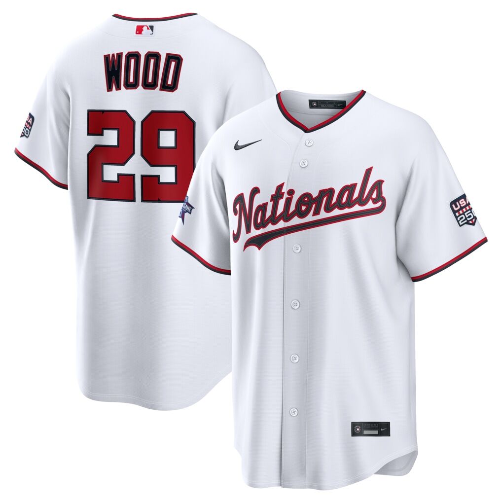 2026 All-Star Game Washington Nationals James Wood Nike White Replica Jersey