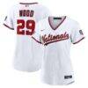 2026 All-Star Game Women's Washington Nationals James Wood Nike White Replica Jersey - - Front View