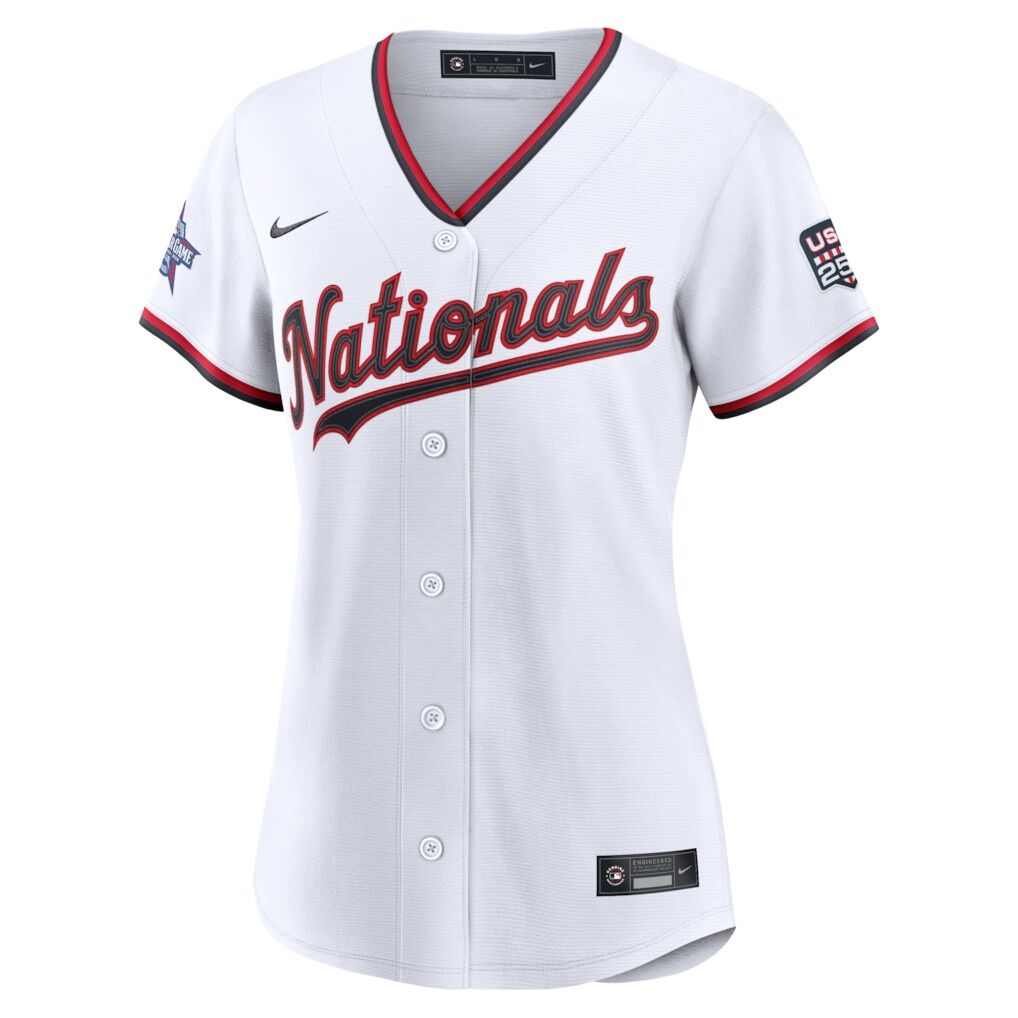 2026 All-Star Game Women’s Washington Nationals James Wood Nike White Replica Jersey