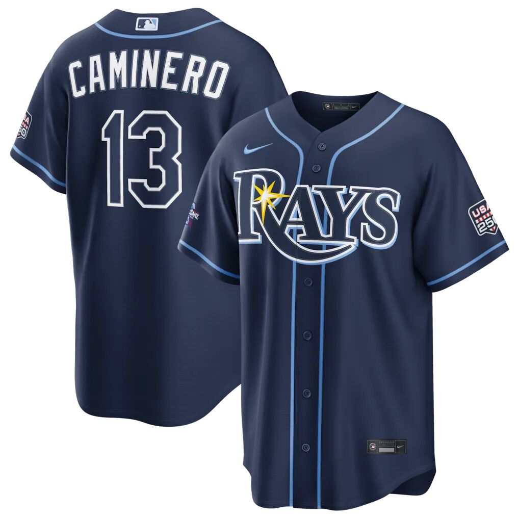 2026 All-Star Game Tampa Bay Rays Junior Caminero Nike Navy Replica Jersey