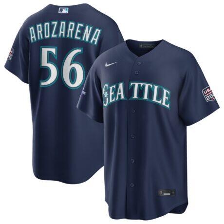 2026 All-Star Game Seattle Mariners Randy Arozarena Nike Navy Replica Jersey - - Front View