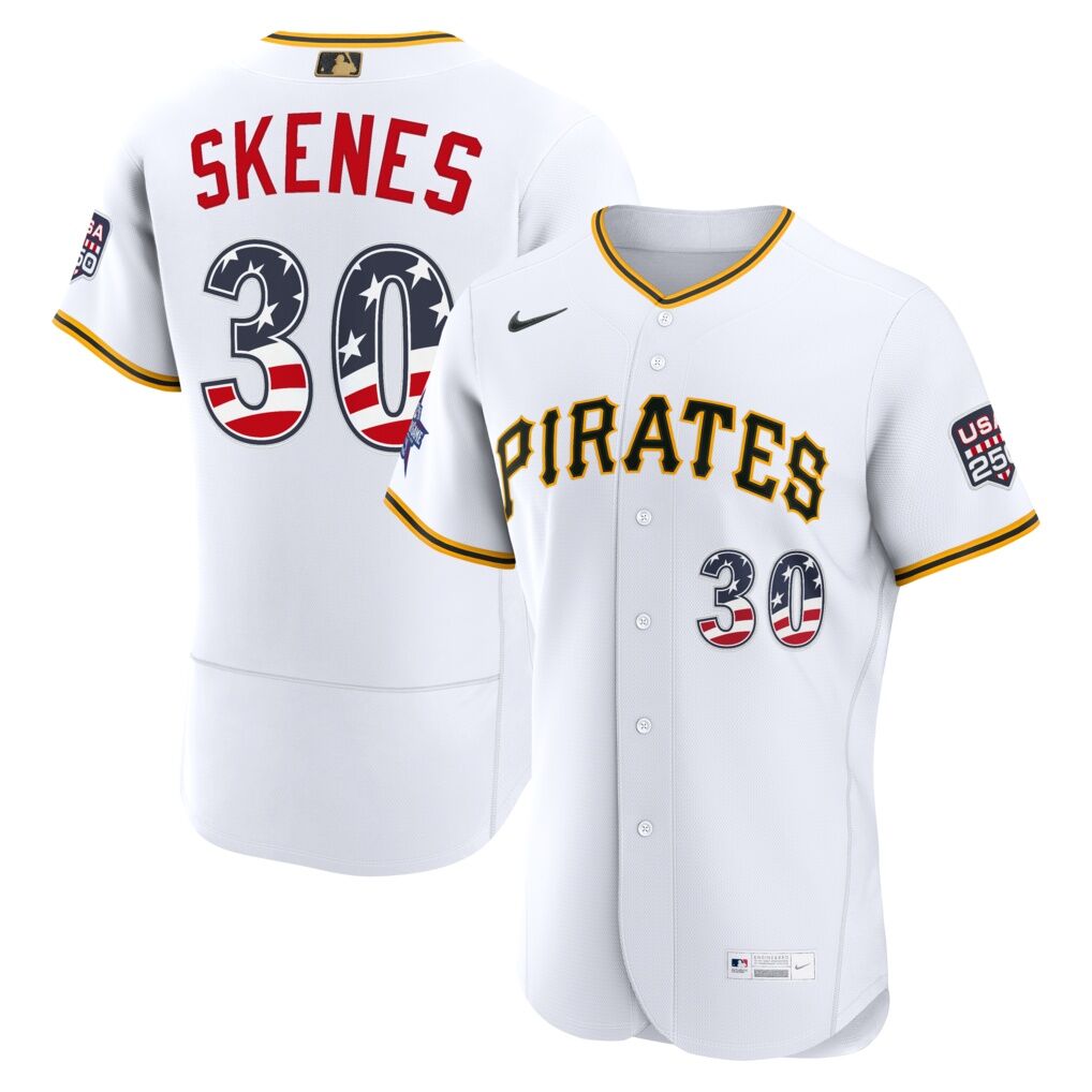 2026 All-Star Edition Stars & Stripes Pittsburgh Pirates Paul Skenes Nike White Authentic Jersey