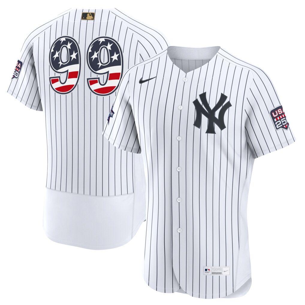 2026 All-Star Edition Stars & Stripes New York Yankees Aaron Judge Nike White Authentic Jersey