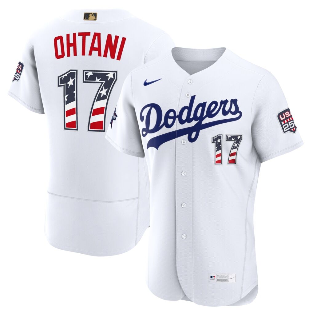 2026 All-Star Edition Stars & Stripes Los Angeles Dodgers Shohei Ohtani Nike White Authentic Jersey