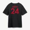 Seth Jarvis Carolina Hurricanes Fashion7 2026 Stanley Cup Champions Authentic Pro Name & Number T-Shirt - Black - Detail View