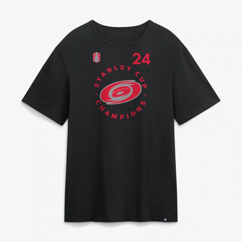Seth Jarvis Carolina Hurricanes Fashion7 2026 Stanley Cup Champions Authentic Pro Name & Number T-Shirt