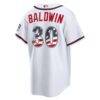 Fourth of July Atlanta Braves Drake Baldwin Nike White USA 250 Stadium Jersey - - Detail View