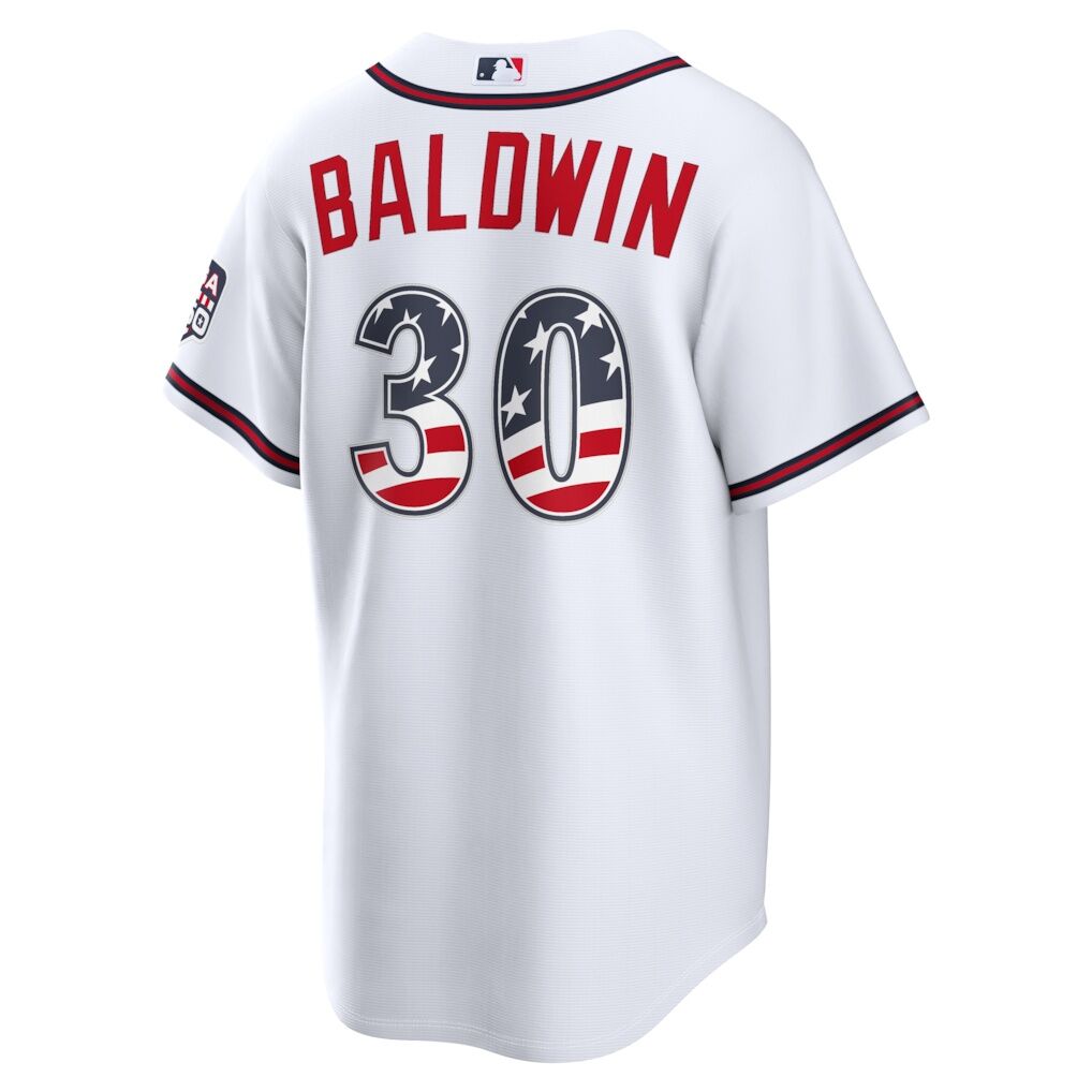 Fourth of July Atlanta Braves Drake Baldwin Nike White USA 250 Stadium Jersey