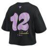 Kyle Schwarber Philadelphia Phillies Fashion7 Women's Name & Number Cropped Top - Black - Detail View