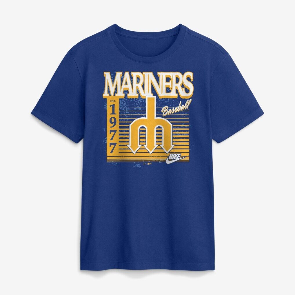 Seattle Mariners Nike Cooperstown Logo T-Shirt - Royal