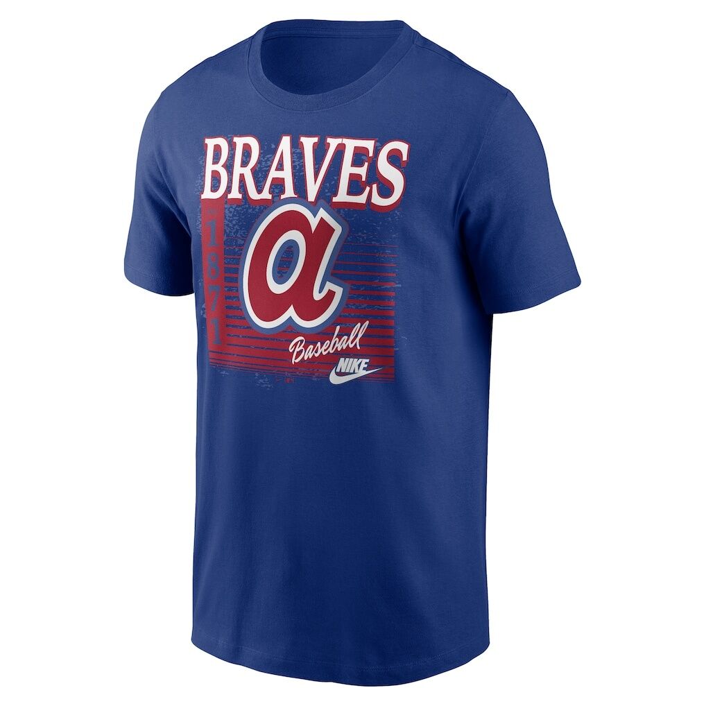 Atlanta Braves Nike Cooperstown Logo T-Shirt - Royal