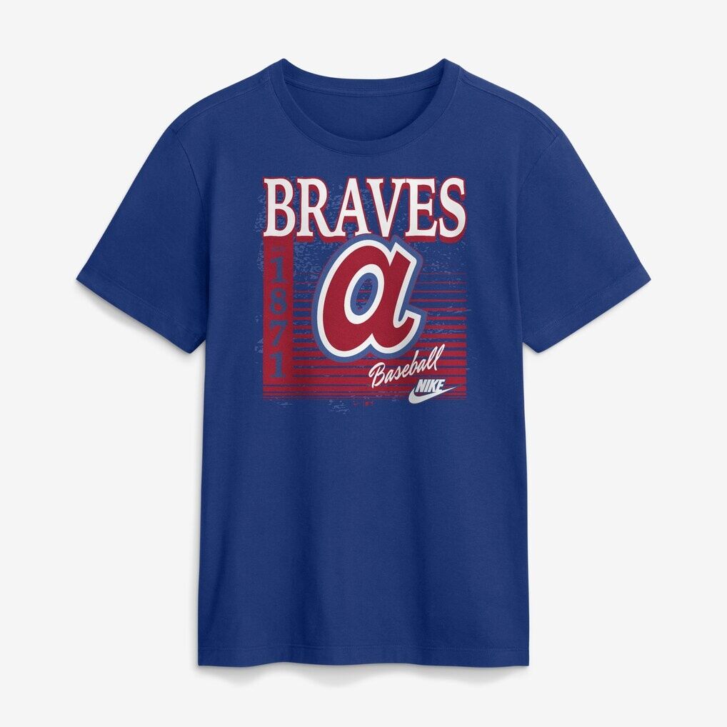 Atlanta Braves Nike Cooperstown Logo T-Shirt - Royal