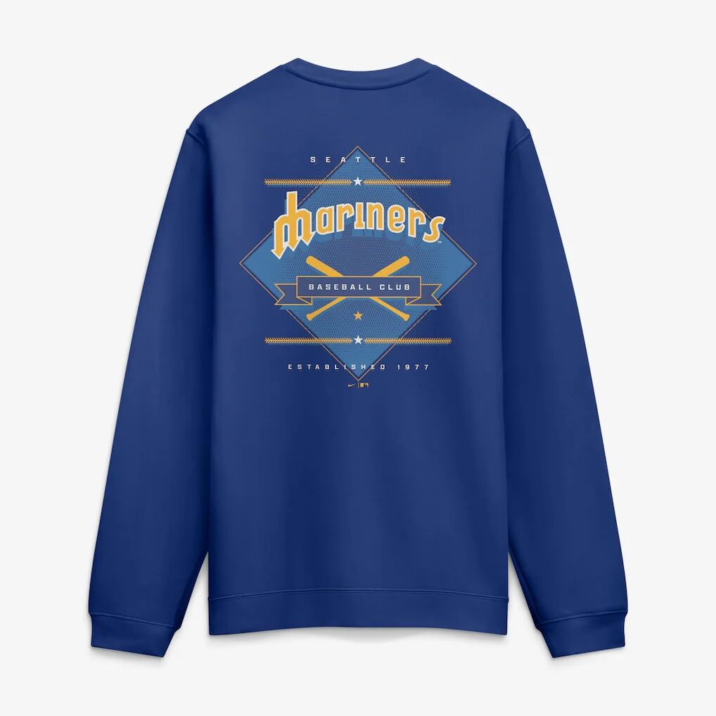 Seattle Mariners Nike Cooperstown Diamond Sweatshirt - Royal