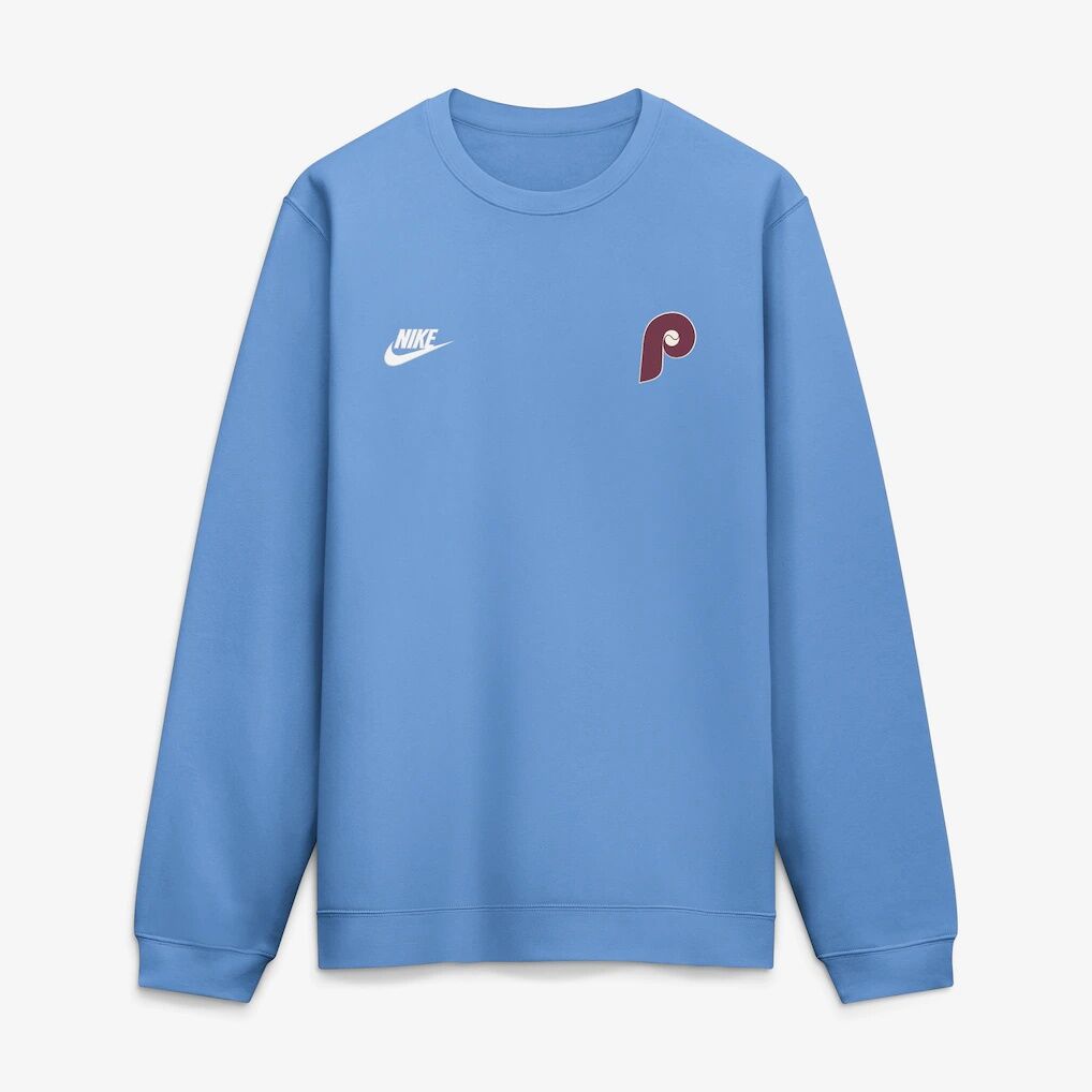 Philadelphia Phillies Nike Cooperstown Diamond Sweatshirt - Light Blue