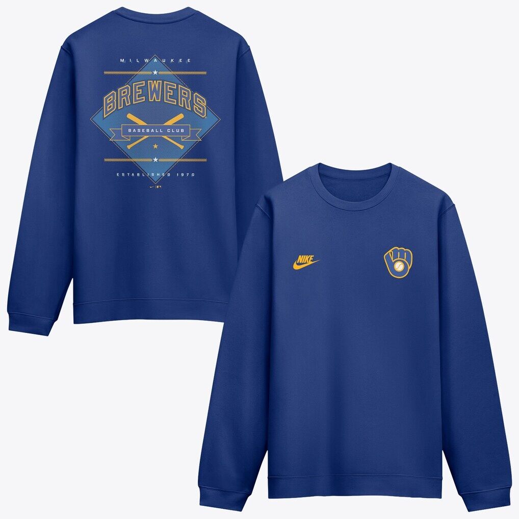Milwaukee Brewers Nike Cooperstown Diamond Sweatshirt - Royal