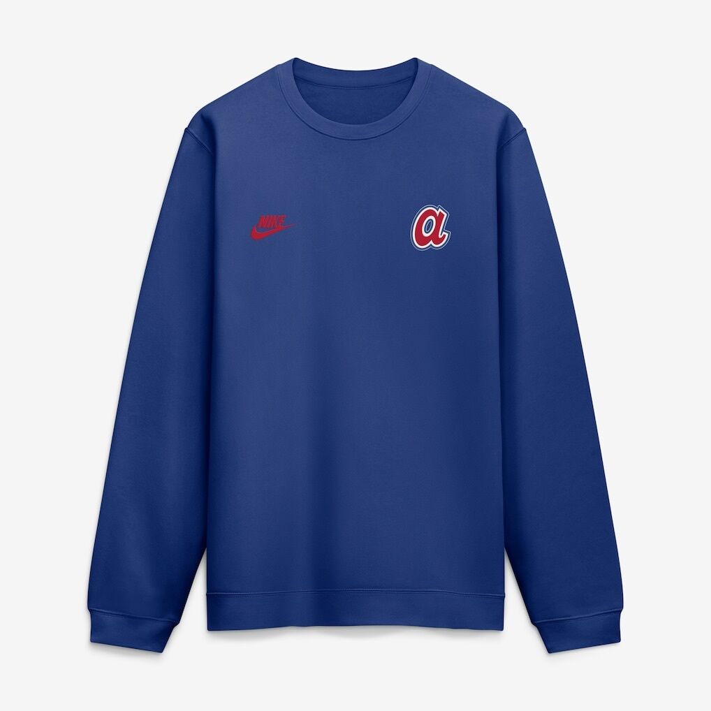 Atlanta Braves Nike Cooperstown Diamond Sweatshirt - Royal