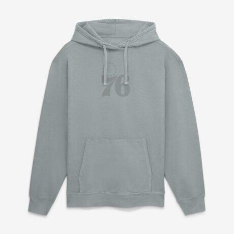 Philadelphia 76ers Fashion7 Washed Hoodie - Gray - Front View