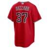 Travis Bazzana Cleveland Guardians Nike Alternate Replica Jersey - Red - Detail View