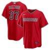 Travis Bazzana Cleveland Guardians Nike Alternate Replica Jersey - Red - Front View