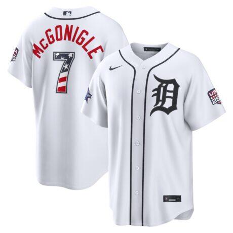 2026 All-Star Edition Stars & Stripes Detroit Tigers Kevin McGonigle Nike White Stadium Jersey - - Front View