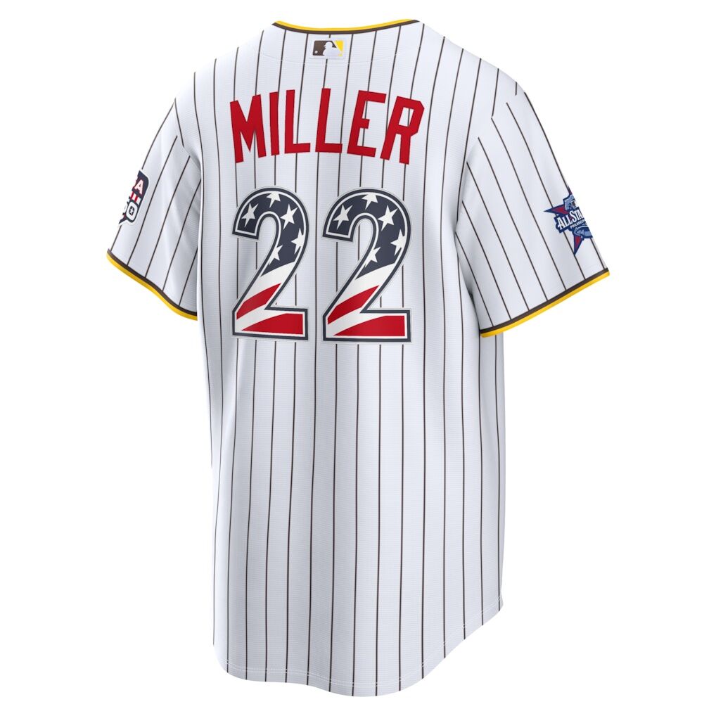 2026 All-Star Edition Stars & Stripes San Diego Padres Mason Miller Nike White Stadium Jersey