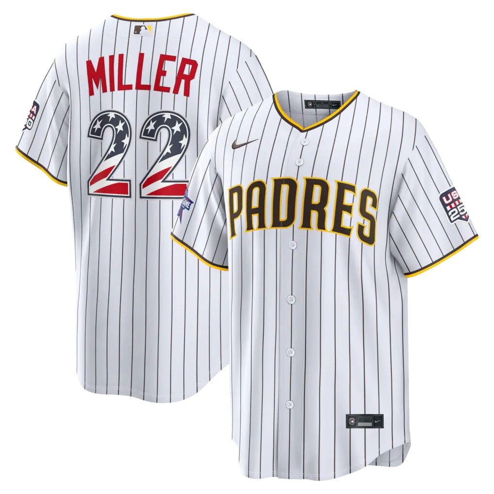 2026 All-Star Edition Stars & Stripes San Diego Padres Mason Miller Nike White Stadium Jersey