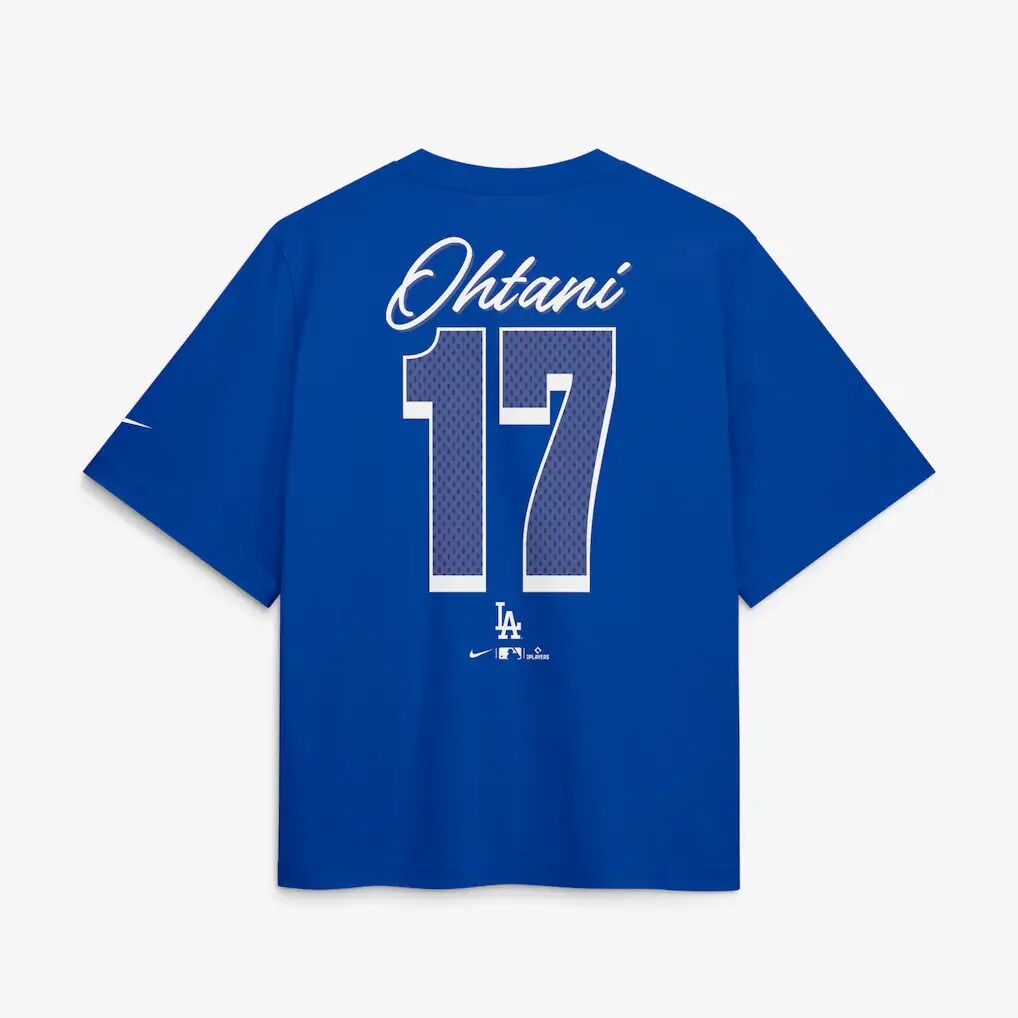 Shohei Ohtani Los Angeles Dodgers Nike Women's Premium Essentials Boxy Name & Number T-Shirt - Royal