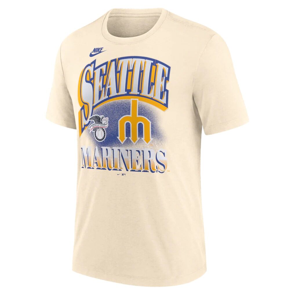 Seattle Mariners Nike Vintage Tri-Blend T-Shirt - Natural