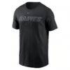 Atlanta Braves Nike Tonal Club T-Shirt - Black - Detail View