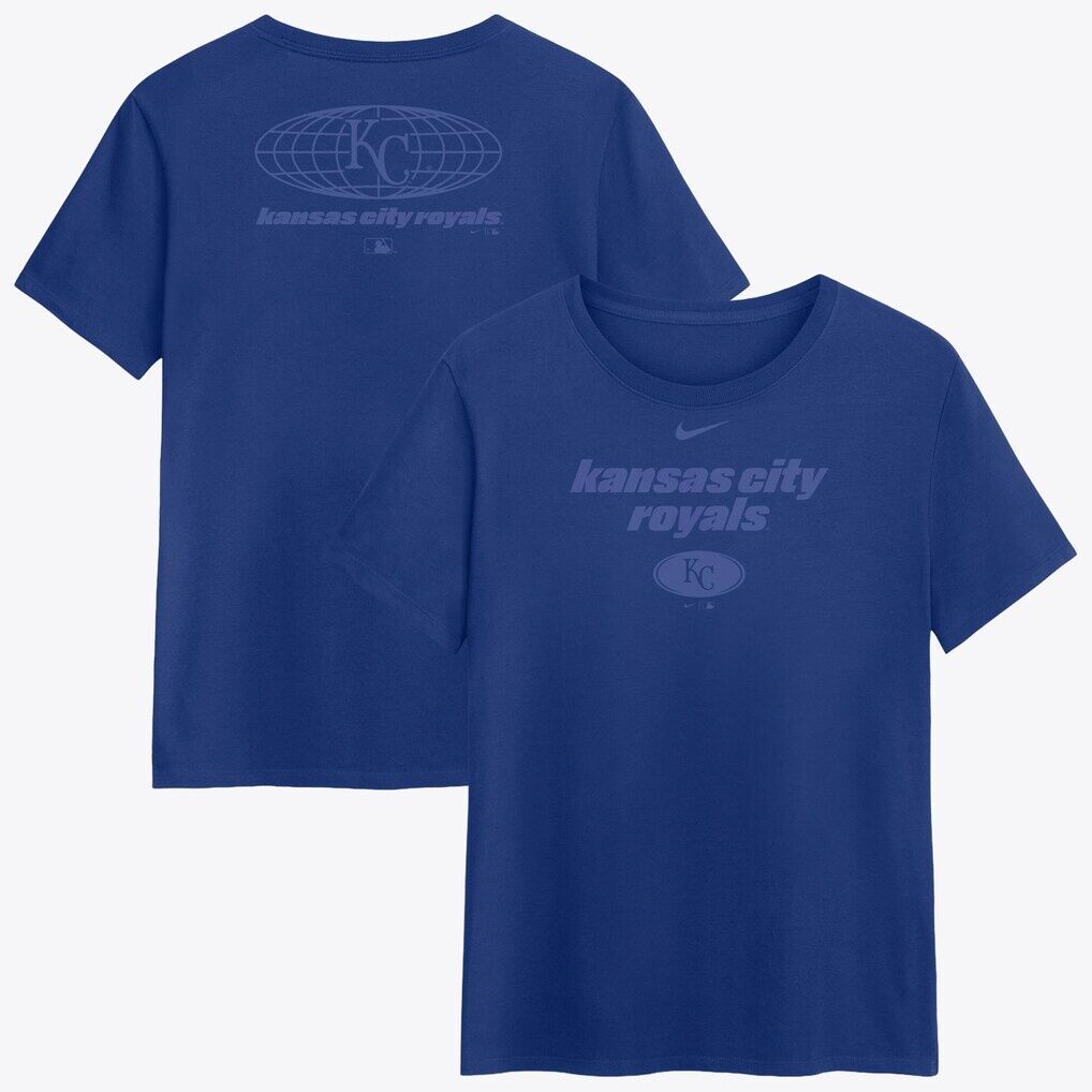 Kansas City Royals Nike Women's Globe Logo T-Shirt - Royal