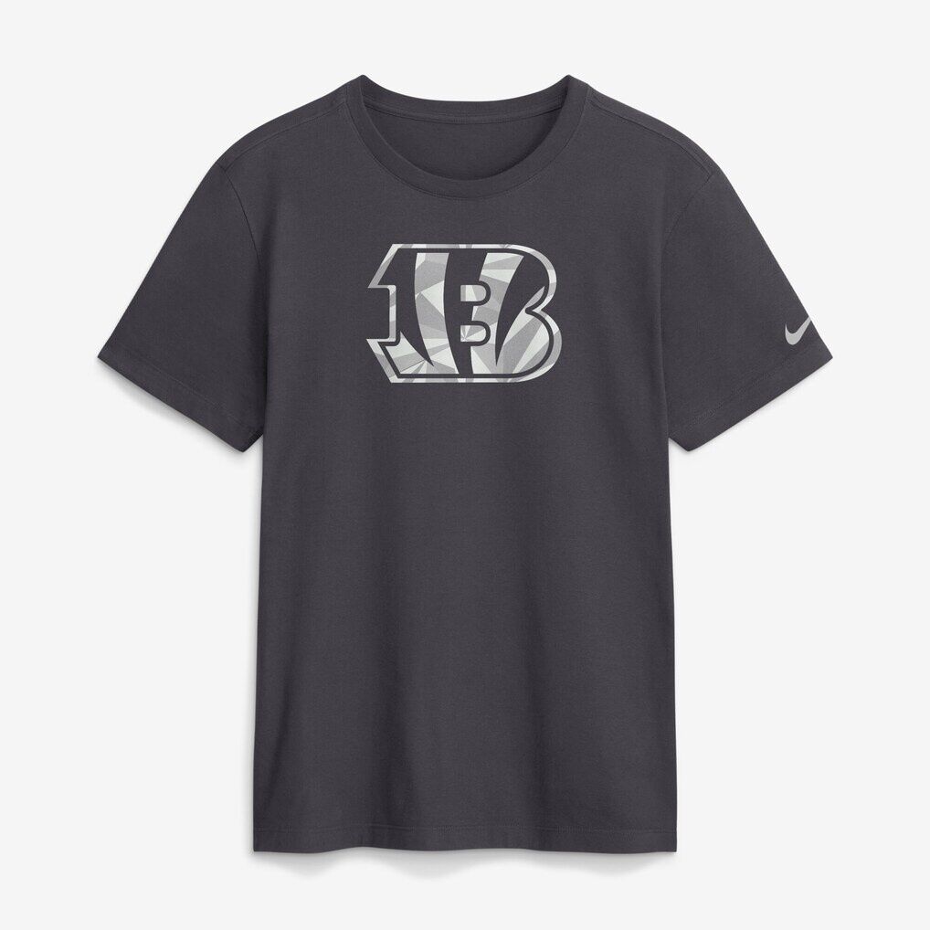 Cincinnati Bengals Nike Fractal Logo T-Shirt - Anthracite