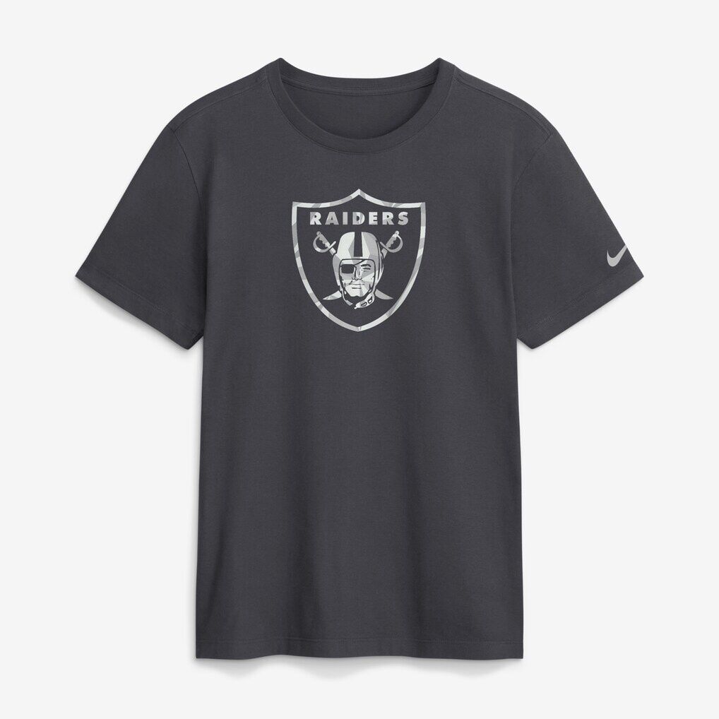 Las Vegas Raiders Nike Fractal Logo T-Shirt - Anthracite