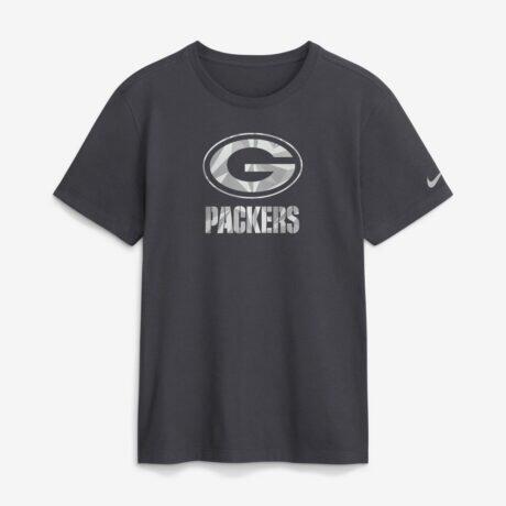 Green Bay Packers Nike Fractal Logo T-Shirt - - Front View