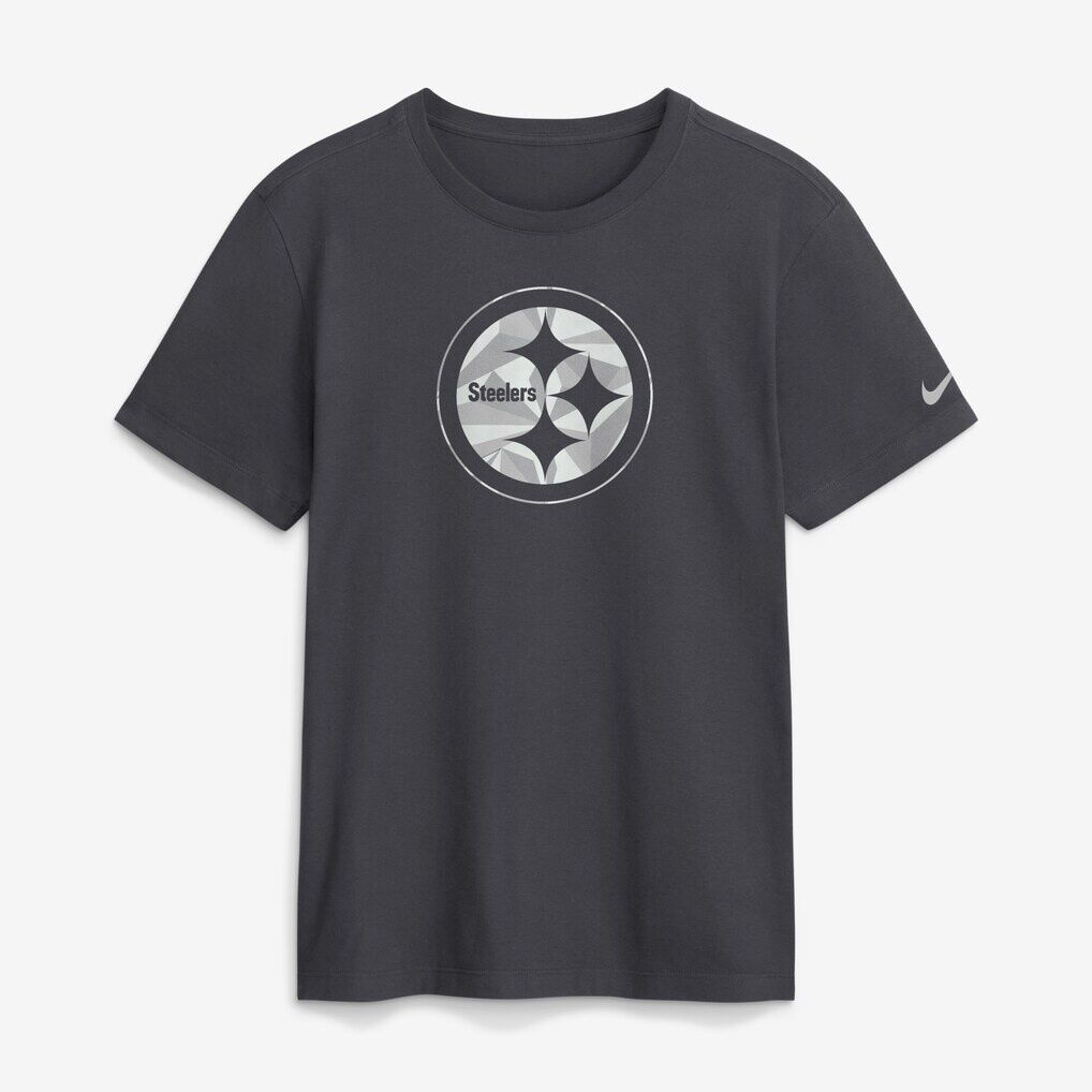 Pittsburgh Steelers Nike Fractal Logo T-Shirt - Anthracite