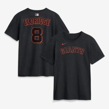 Bryce Eldridge San Francisco Giants Nike Home Name & Number T-Shirt - Black - Front View