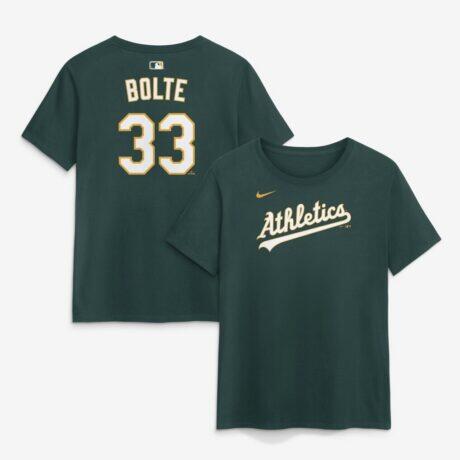 Henry Bolte Athletics Nike Women's Name & Number T-Shirt - Green - Front View