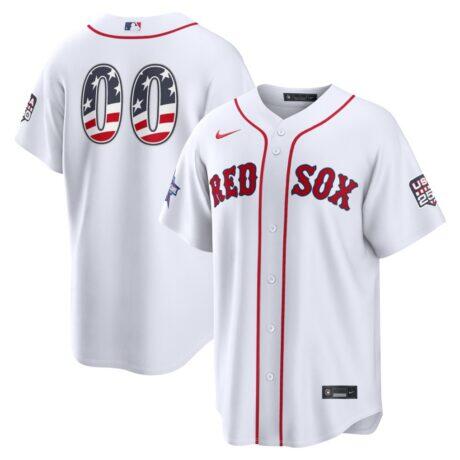 2026 All-Star Edition Stars & Stripes Boston Red Sox Nike White Stadium Pick-A-Player Jersey - - Front View