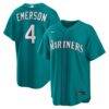 Colt Emerson Seattle Mariners Nike Alternate Replica Jersey - Teal - Front View