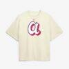 Atlanta Braves Nike Women's Premium Essentials Relaxed Boxy T-Shirt - Cream - Side View