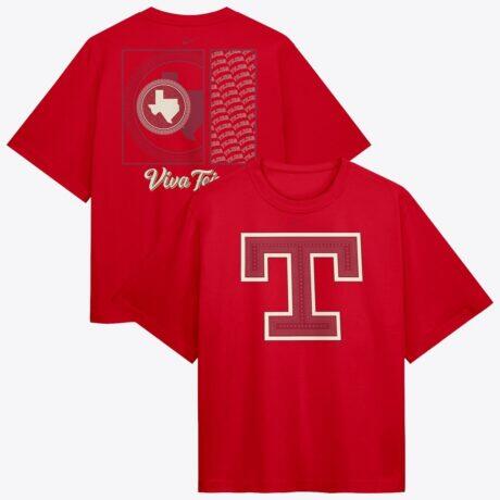 Texas Rangers Nike Women's Premium Essentials Relaxed Boxy T-Shirt - Red - Front View