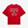 Texas Rangers Nike Women's Premium Essentials Relaxed Boxy T-Shirt - Red - Side View