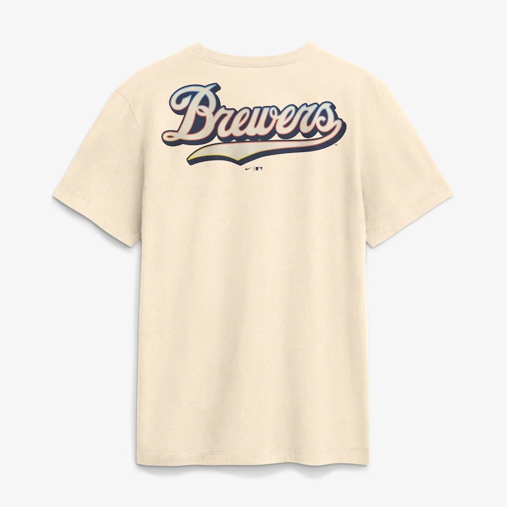 Milwaukee Brewers Nike City Connect Club T-Shirt - Tan