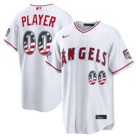 2026 All-Star Edition Stars & Stripes Los Angeles Angels Nike White Stadium Pick-A-Player Jersey - - Front View